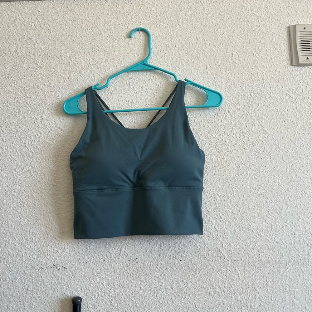 Green workout top